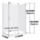 1170*870*2000mm Chrome Frameless Sliding Door Rectangle Shower Box